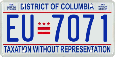 DC license plate EU7071