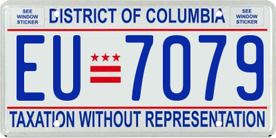 DC license plate EU7079