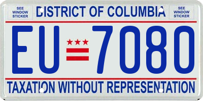 DC license plate EU7080