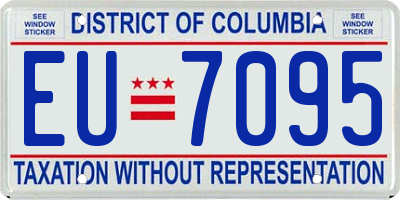 DC license plate EU7095