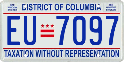 DC license plate EU7097