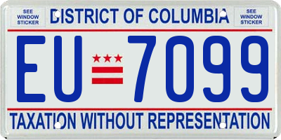 DC license plate EU7099