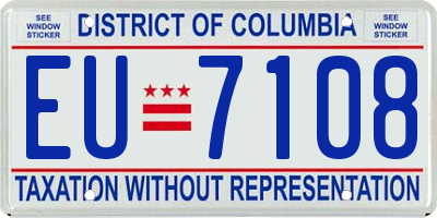 DC license plate EU7108