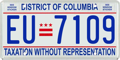 DC license plate EU7109