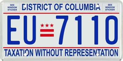 DC license plate EU7110