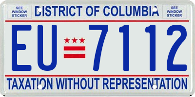 DC license plate EU7112
