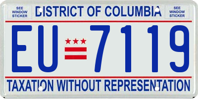 DC license plate EU7119