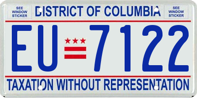 DC license plate EU7122