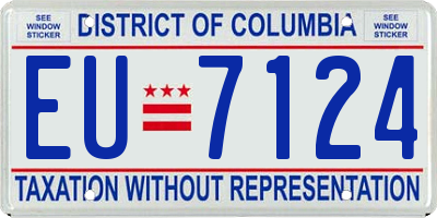 DC license plate EU7124