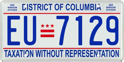 DC license plate EU7129