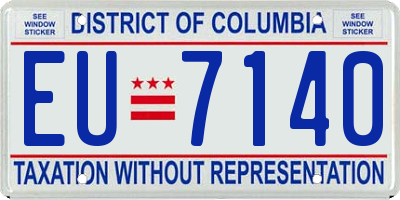 DC license plate EU7140
