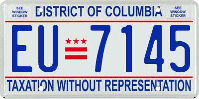 DC license plate EU7145