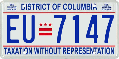 DC license plate EU7147