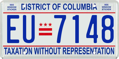 DC license plate EU7148