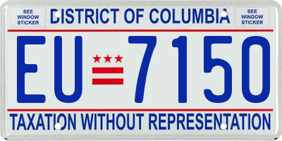 DC license plate EU7150