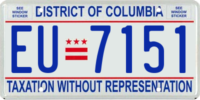 DC license plate EU7151