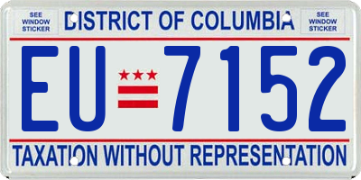 DC license plate EU7152