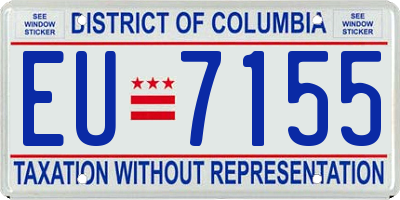 DC license plate EU7155