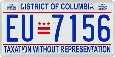 DC license plate EU7156