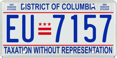 DC license plate EU7157