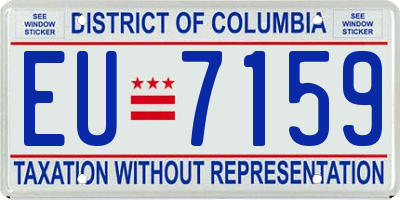 DC license plate EU7159