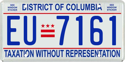 DC license plate EU7161