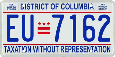 DC license plate EU7162