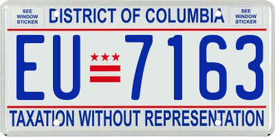 DC license plate EU7163