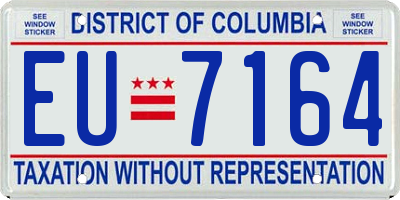DC license plate EU7164