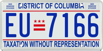 DC license plate EU7166
