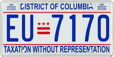 DC license plate EU7170