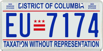DC license plate EU7174