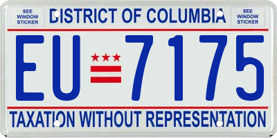 DC license plate EU7175