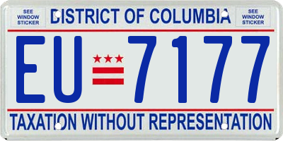 DC license plate EU7177