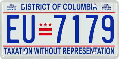 DC license plate EU7179