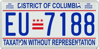 DC license plate EU7188