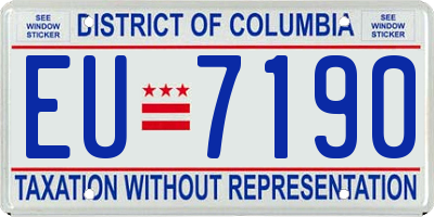 DC license plate EU7190