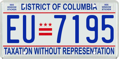 DC license plate EU7195