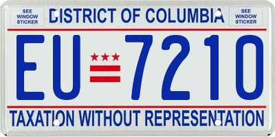 DC license plate EU7210