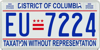DC license plate EU7224
