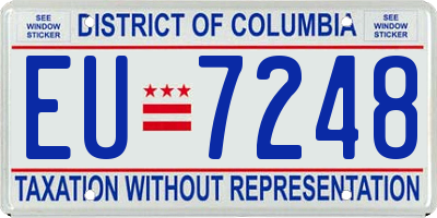 DC license plate EU7248