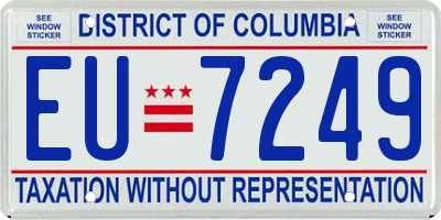 DC license plate EU7249