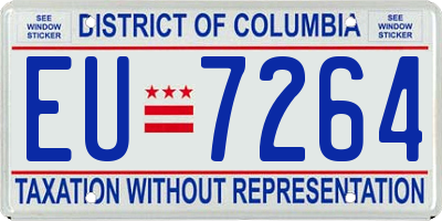 DC license plate EU7264