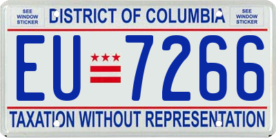DC license plate EU7266