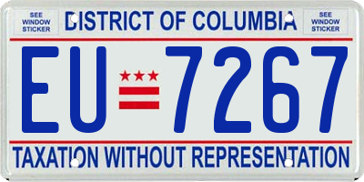 DC license plate EU7267