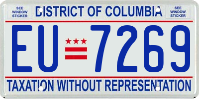 DC license plate EU7269