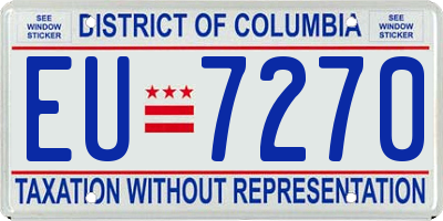 DC license plate EU7270