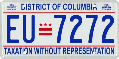 DC license plate EU7272