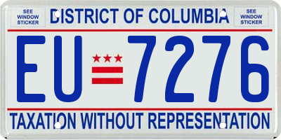 DC license plate EU7276