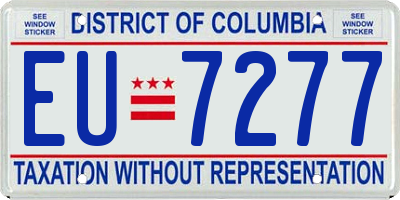 DC license plate EU7277